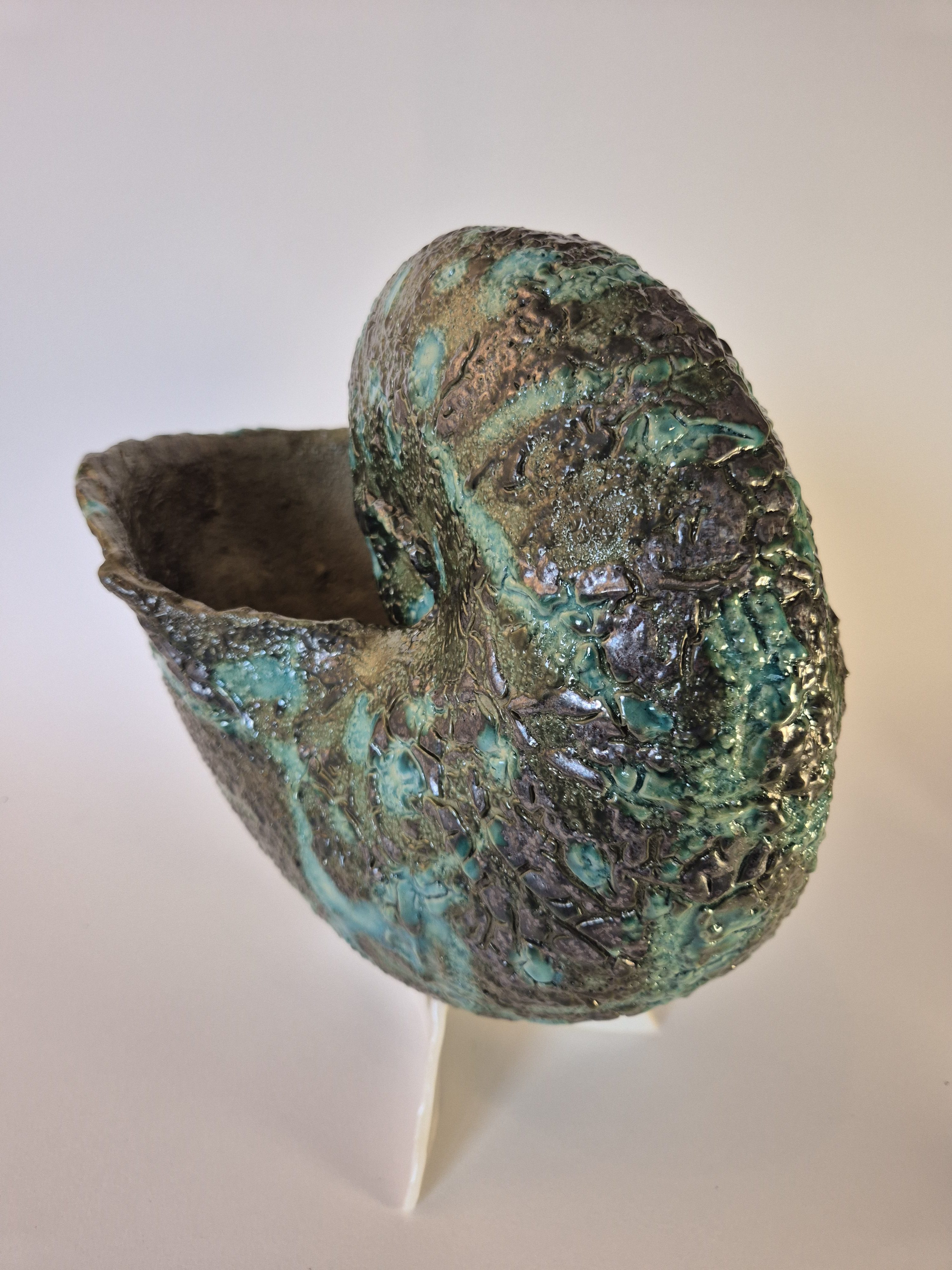 Fossil Type: Nautiloid x Sanctacaris
Location: Amer Delta (NL)
Time horizon: est. late Cambrian
Condition: average / poor
Height: 44 cm / 17 inch
Other specifics: fossil inhabited by adult and juvenile sanctacaris