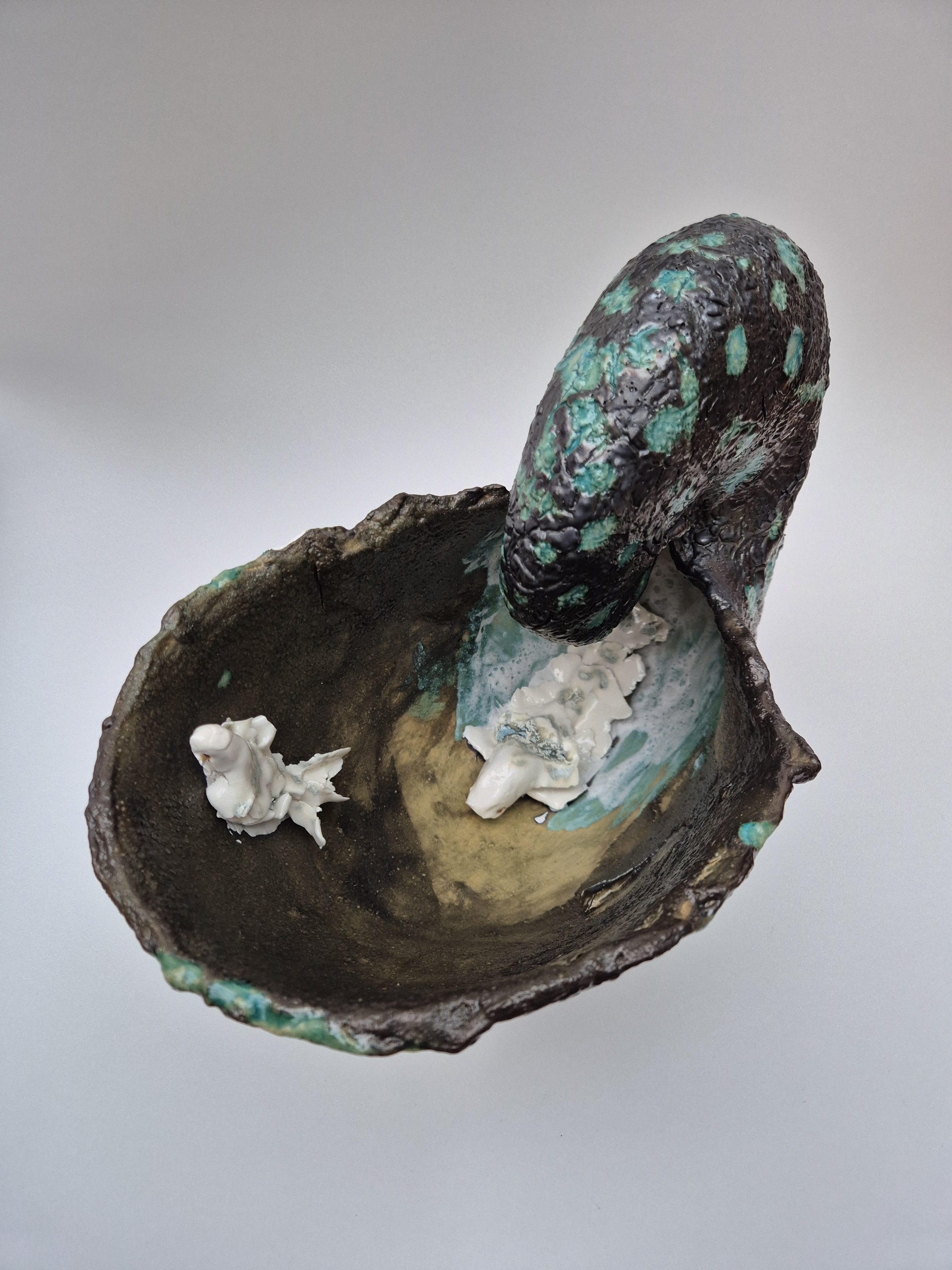 Fossil Type: Nautiloid x Sanctacaris
Location: Amer Delta (NL)
Time horizon: est. late Cambrian
Condition: average / poor
Height: 44 cm / 17 inch
Other specifics: fossil inhabited by adult and juvenile sanctacaris