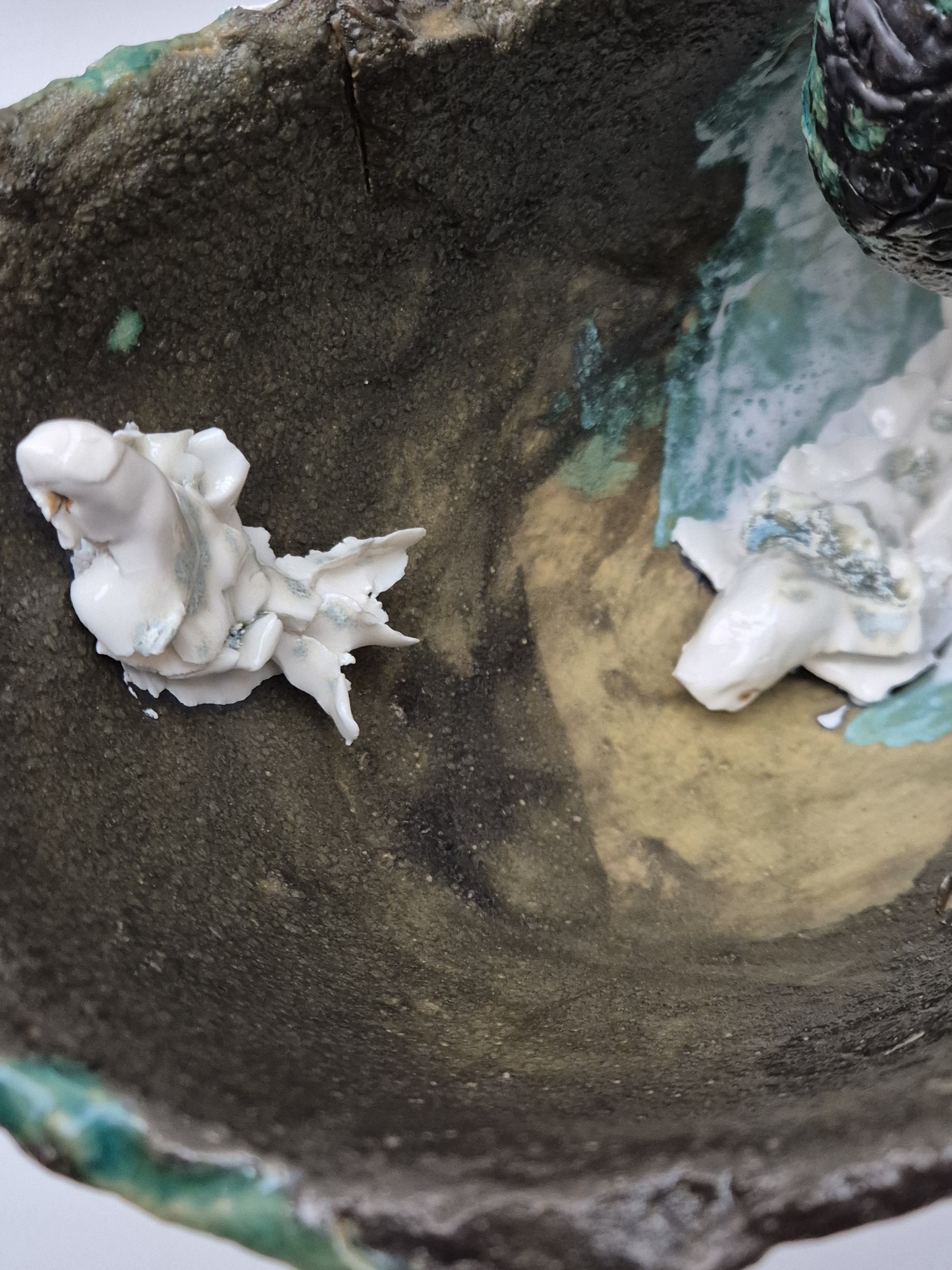 Fossil Type: Nautiloid x Sanctacaris
Location: Amer Delta (NL)
Time horizon: est. late Cambrian
Condition: average / poor
Height: 44 cm / 17 inch
Other specifics: fossil inhabited by adult and juvenile sanctacaris. Foto with details of both sanctacaris.